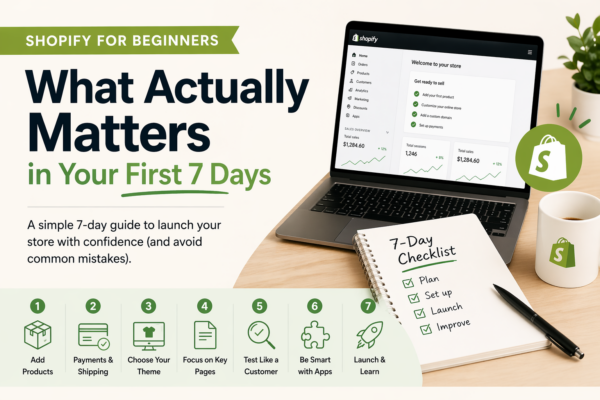 Shopify for beginners: what actually matters in your first 7 days